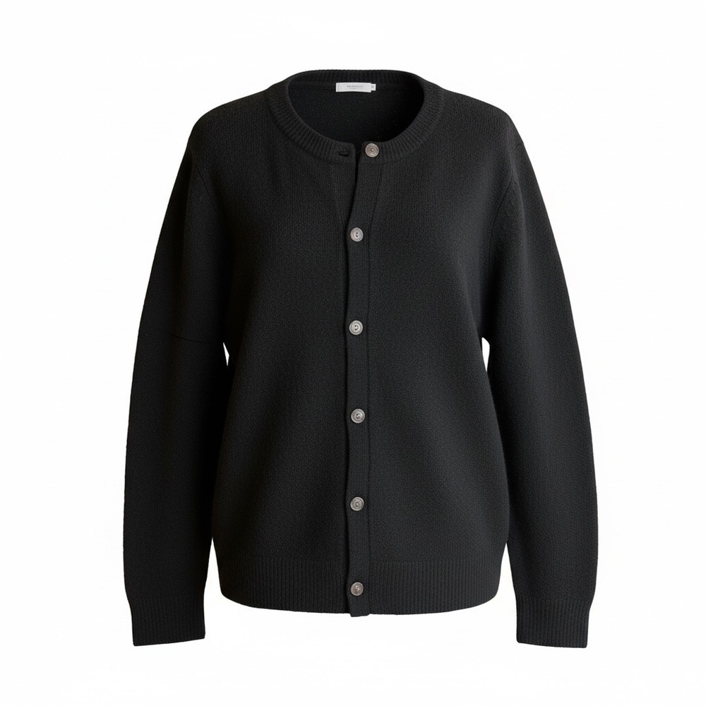 Nine West Black Button Cardigan Sweater L NWT Classic Layering